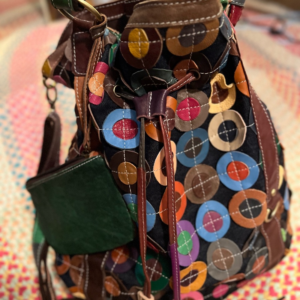 Amerileather Lloyd Patchwork Convertible Tote - image 8